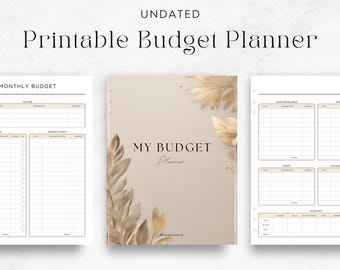 Digital Download |Undated Printable Budget Planner | Financial Planner | Budget Notebook | 12 Month Planner | 2024 Planner | 8.5x11 inches |