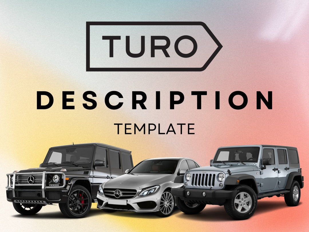 SEO Optimized Turo Car Description Template Exciting Etsy