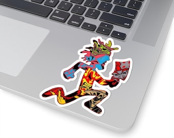 Hatchet man Joker Card Sticker, Laptop Decor, Personalized Gifts, Art Decals, Party Favors, Custom Accessories