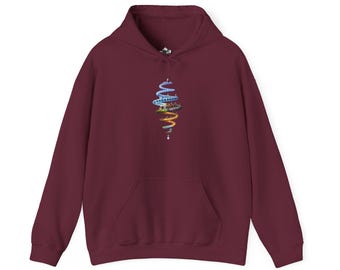Spiral of Life Hoodie: Unisex Cotton-Blend Sweatshirt