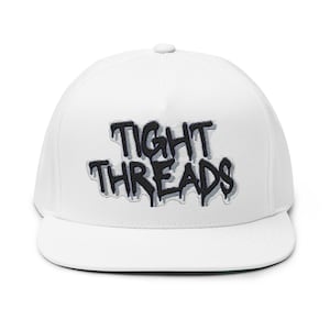 Tight Threads Embroidered Flat Bill Cap - Perfect for Streetwear, Summer Festivals, Gift for Him/Her, Stylish Accessories, Casual Wear
