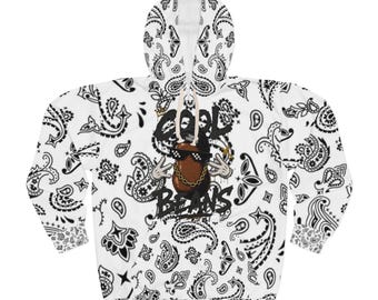 Sudadera con capucha Cool Beans con estampado de cachemir y bandana / Cool Beans Bean, gorro Tight Threads, estampado Dope