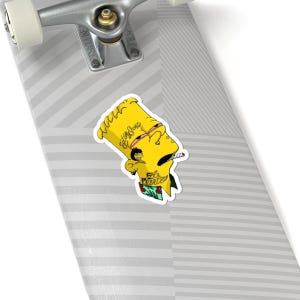 Tattooed Bart Sticker | Kiss-Cut Sticker, Cartoon Character Decal image 8