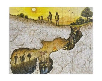 Plato's Cave Allegory Puzzle 252-piece Puzzle | Artistic Landscape Jigsaw