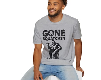 Gone Squatchin Bigfoot Graphic T-Shirt | Sasquatch Illustration
