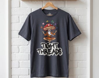 Mushroom Meditation T-Shirt: Unisex Softstyle Graphic Tee