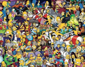 Simpsons Characters Collage Puzzle