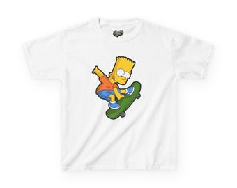 Bart Simpson Skateboarding Kids Tee