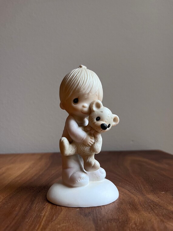Precious Moments Jesus Loves Me Figurine E-9279 Girl & Bunny 3 NO MARK