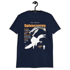 Spinosaurus aquatic dinosaur Short-Sleeve Unisex facts T-Shirt