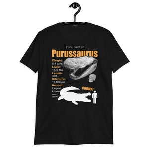Purussaurus Crocodile shirt Short-Sleeve Unisex facts T-Shirt