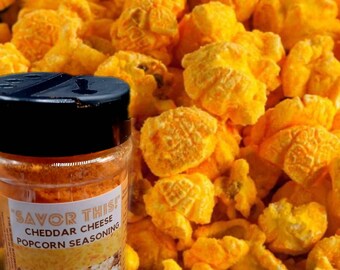 Cheddar Popcorn Seasoning | Homemade Cheddar Cheese Powder | Best Cheese Powder for Popcorn | Savory Cheddar Flavor | Foodie Gift for Him