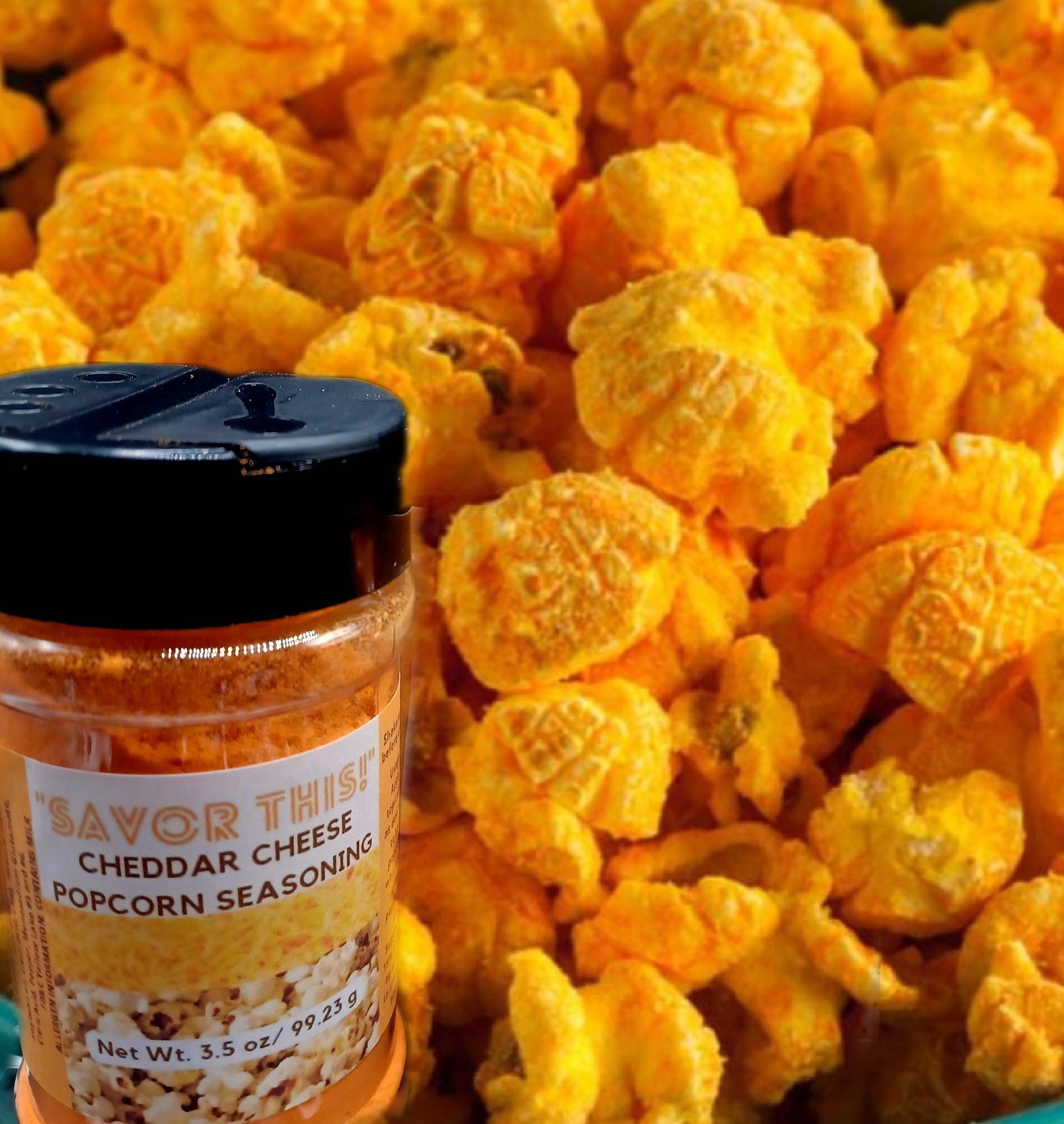 Cheddar Popcorn Seasoning Homemade Cheddar Cheese Powder Best Cheese Powder for Popcorn Savory Cheddar Flavor Foodie Gift for Him