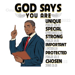 God says you are black man png, afro American png, afro man png