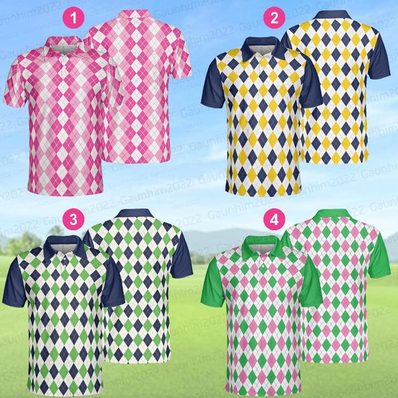 Tシャツ・カットソー Malbon Golf Argyle Pattern Polo T-Shirt CREAM MAN M4321PTS04 MALBON】 Argyle Pattern Polo T-shirt □MAN /追跡付 (Malbon