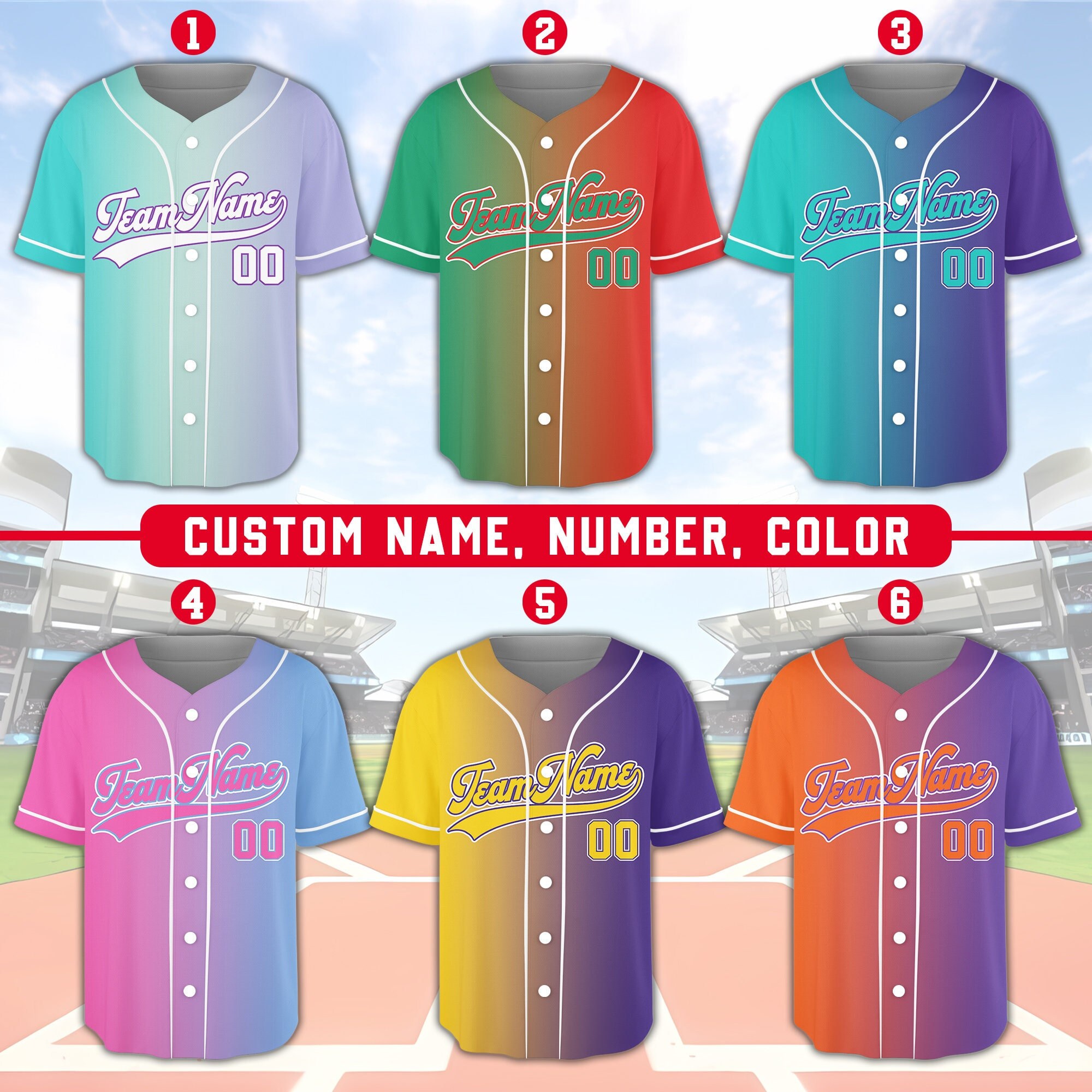 Eiteehkr Custom Baseball Jersey Personalize