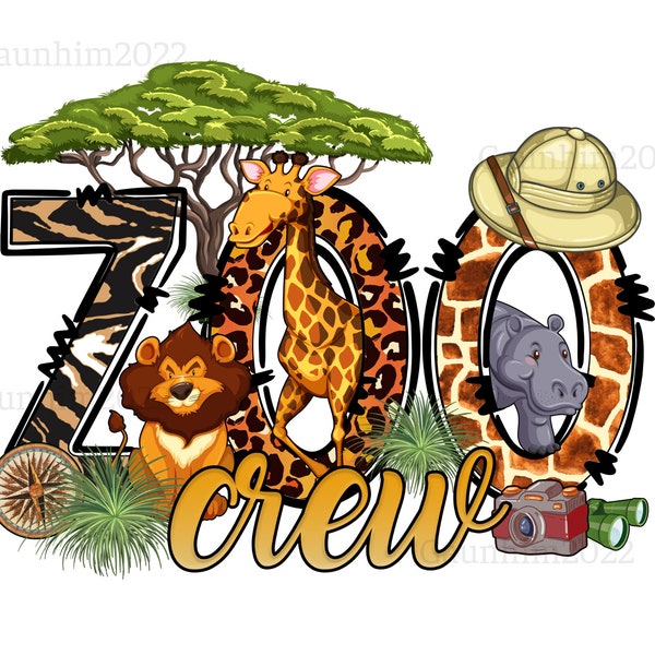 Zoo Crew PNG, Giraffe, Animal png, Kids Zoo Trip Png, Safari Party png, Western png, Safari Life png