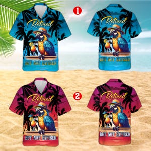 Pacific Legend Party Parrot Hawaiian Shirt For Men - 100% Cotton Poplin, Made In Hawaii USA