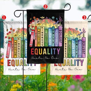 Equality Hurts No One Garden Flag, Diversity And Inclusion Sign, Social Justice LGBTQ Garden Flag, Rainbow LGBTQ Pride Yard Flag, Pride Sign