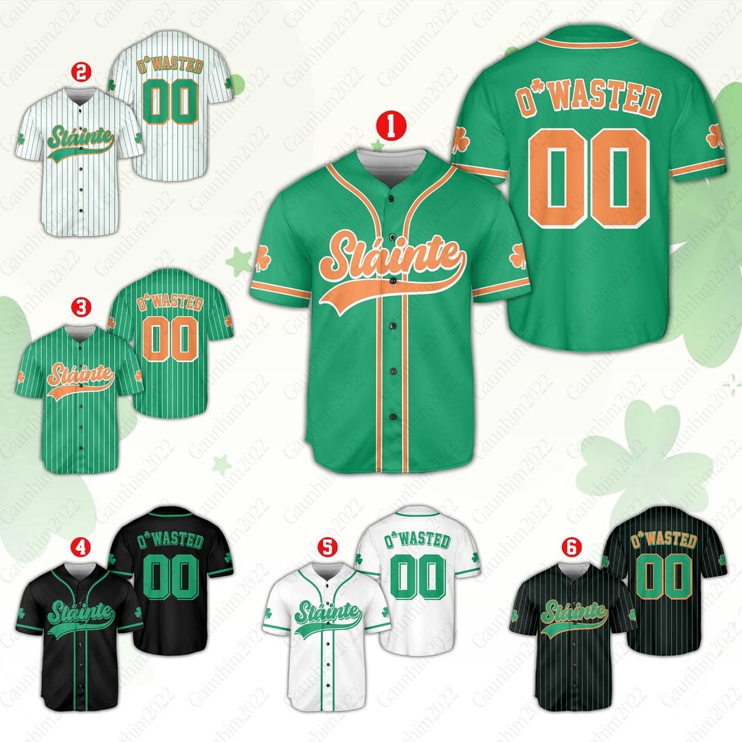 Personalized St. Patrick's Day Baseball Jersey, Custom Name Lucky ...