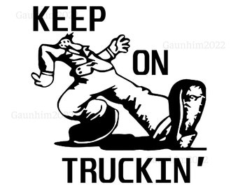 Keep On Truckin' vintage 70's Svg, Svg vintage, Svg des années 1970, Svg Old School