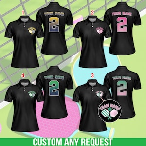 Benutzerdefinierte Name Pickleball Team Poloshirt, personalisierte Pickleball Poloshirt, Spieltag Outfit, Teamuniform, Geschenk für Pickleball Spieler