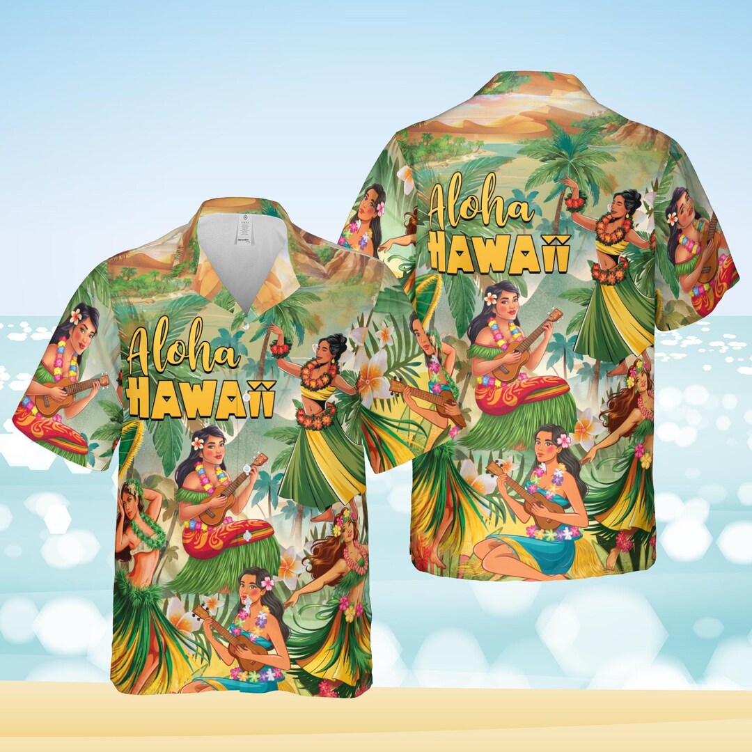Hula Girls Short Sleeves Hawaiian Shirt main image 1