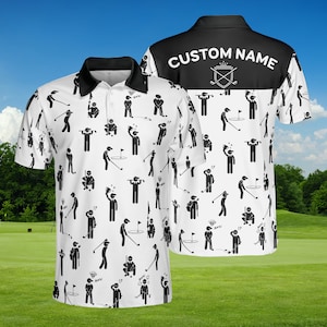 Personalized Sport Golf Polo Shirt, Custom Name Golf Polo Shirt For Golfer, Gift For Golfer, Matching Golf Teams Polo Shirt, Golf Lover Gift
