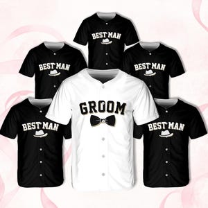 Custom Wedding Baseball Jersey, Personalized Groom Groomsmen Baseball Jersey, Bachelor Party Matching Outfit, Best Man Team Groom Jersey
