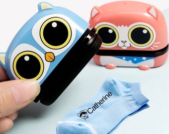 Children Student Uniform Custom Waterproof Clothing Name Seal Stamp + FREE name stamps and case