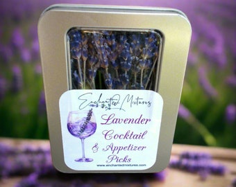 Lavender Cocktail Picks - Purple