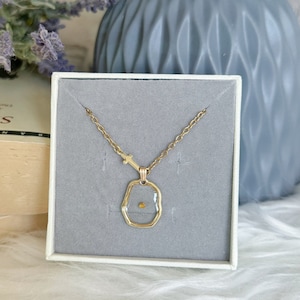 Handgemaakte hars-mosterdzaadketting – Faith-sieraden, christelijk cadeau voor haar