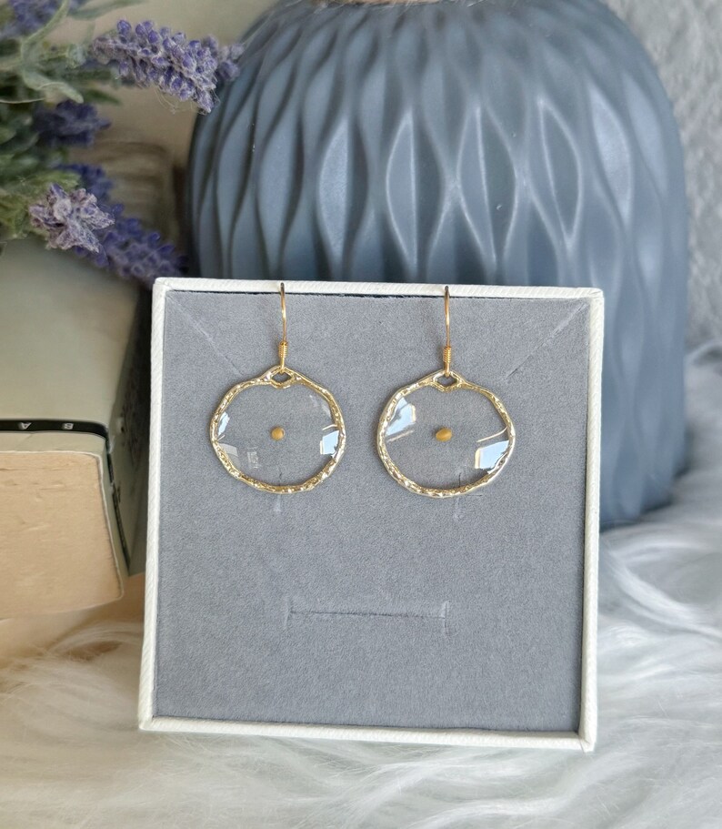 Resin Mustard Seed Earrings – Faith Jewelry, Christian Gift for Her 0.75 Inches