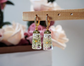 Handmade Resin Mustard Seed Earrings: Christian Faith Jewelry