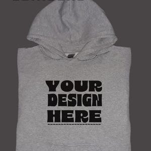 Gildan 18500 Hoodie Mockup, G185 Sport Grey Hooded Sweatshirt Mockup. Gildan Sport Grey Hoodie