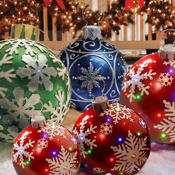 large ornaments outdoor tree