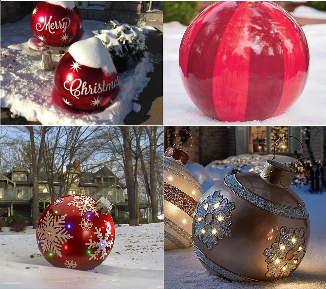 Extra Large Outdoor Christmas Ball Ornaments Giant Big Xmas Etsy UK