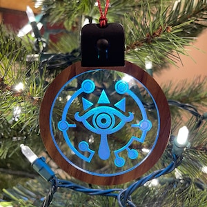Zelda Sheikah Light-Up Christmas Ornament Sheikah Shrine Emblem Legend of Zelda Breath of The Wild BOTW TOTK