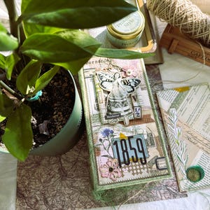 Lady Collage Vintage Junk Journal DREAM WANDERER Junk Journal Handmade Buch Einzigartiges Hochzeitsalbum Reisejournal Andenken Junk Journal