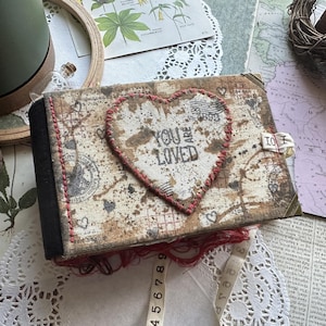 Liebes-Themen Junk-Journal Handgemachtes Liebes-Buch Rotes Junk-Journal Persönliches Tagebuch Liebes-Journal Liebes-Junk-Journal KLEINES LIEBUCH #4