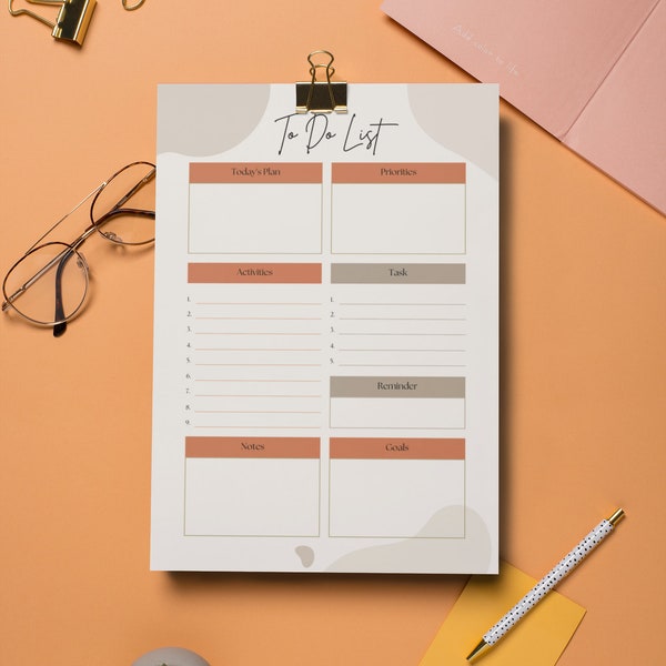 Thanksgiving Daily To Do List, Fall Themed Printable Planner, Keep Daily Schedule Organised, Minimalist, Instant Download, Study Planner