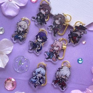 Honkai Star Rail Chibi Charms | 1.5 inch acrylic charms with clasp