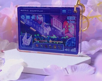 Goji's Game | Charm Shaker de acrílico líquido com glitter e fecho dourado