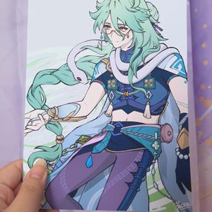 Genshin Art Print | A5 Baizhu matte print