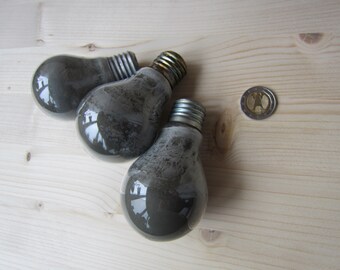 Concrete Lightbulbs Cement Decoration Surprise Prank Set of Three