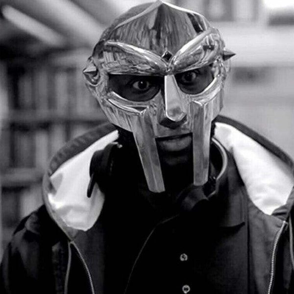 Legend MF Doom Gladiator Mask Gold ,Silver,Black finish face mask ,Daniel Dumile mask ,Gladiator gift for Halloween.