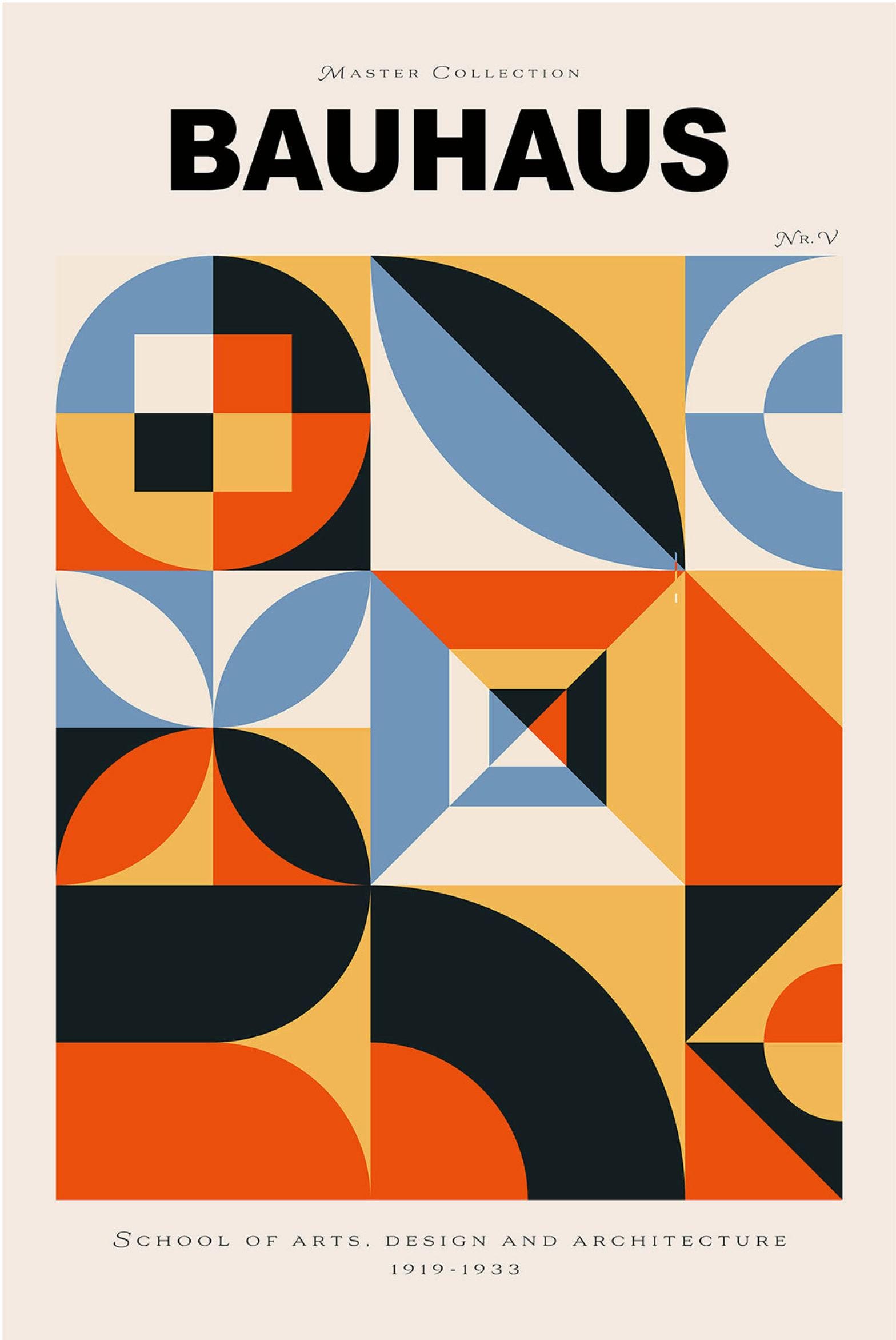 Vintage Bauhaus Wall Art Print: 1919–1933 High Quality Poster