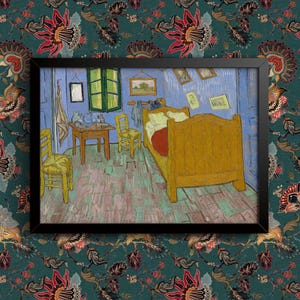 Vincent Van Gogh The Bedroom 1889 Old master Famous reproduction painting Poster Wall Decor Various sizes Framed Unframed