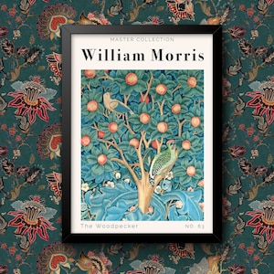 William Morris The Woodpecker No 63 Master collection Painting Art Print Framed Poster Wall Decor Framed or Unframed