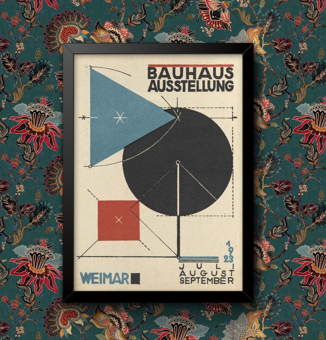 Vintage Weimar Bauhaus Exhibition Poster - 1923 Art Print, Great For Framing!